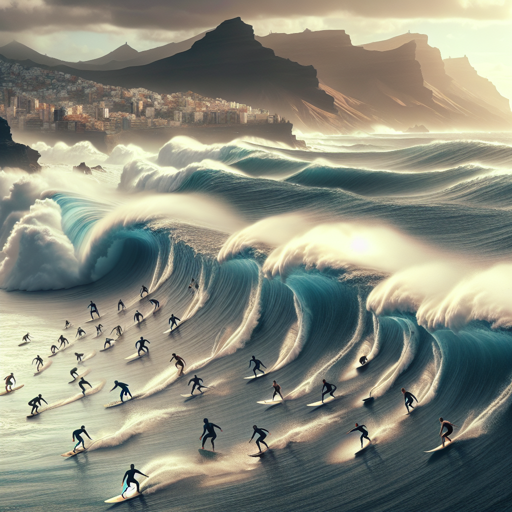 Avontuur in Gáldar: Surfen Tussen Gigantische Golven en Wilde Wind